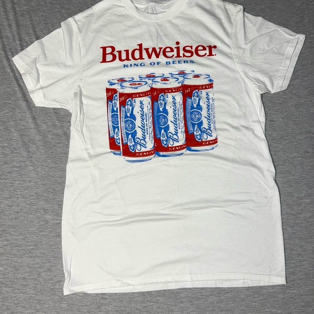 Budweiser Red and Blue Can Graphic Tee